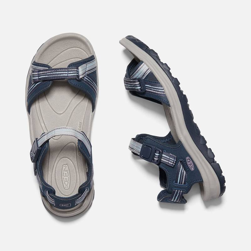 Keen Terradora II Trekkingsandalen Damen DE-07261 Navy/Light Blue - Keen Damenschuhe Navy